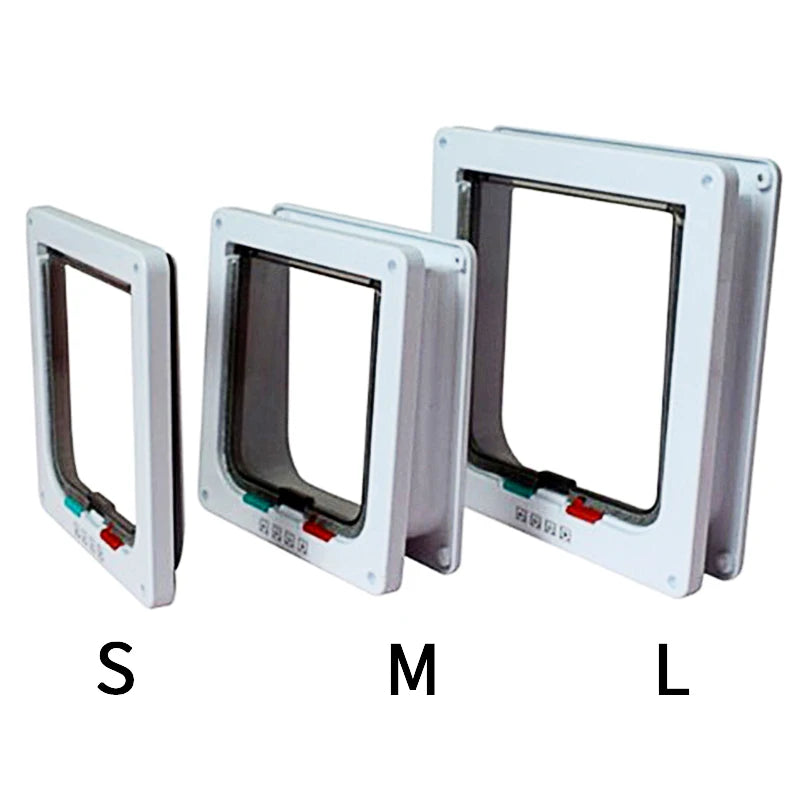 Pet Door 4-Way lock Cats & Small Dogs.