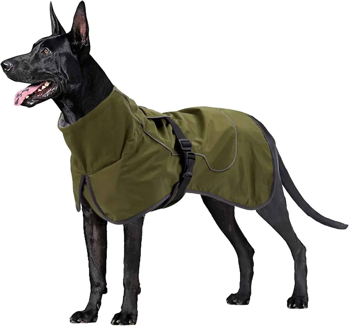 Waterproof Dog Jacket β Warm Fleece Lined with Reflective Trim