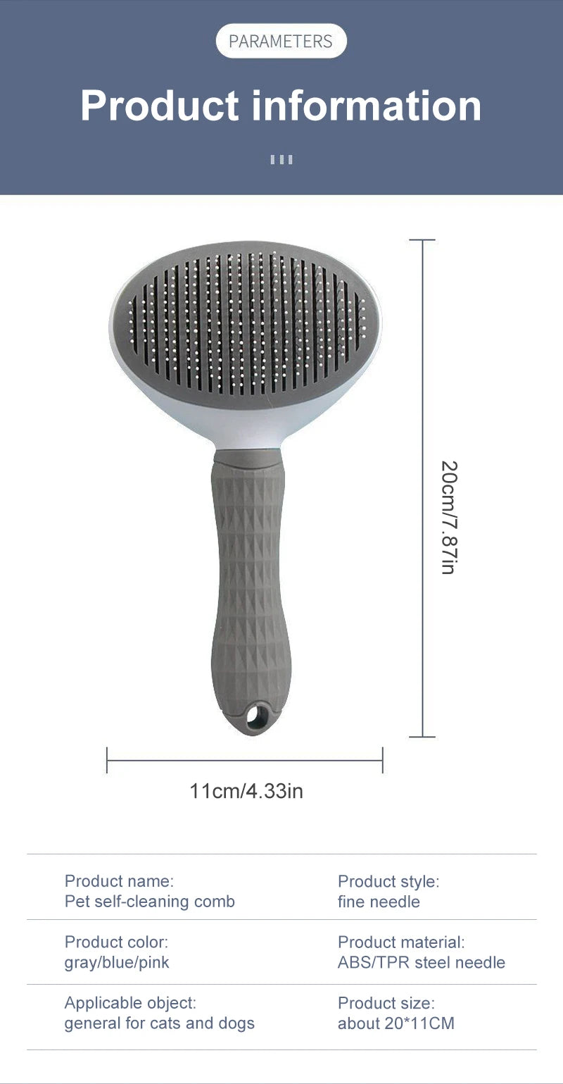 Self Cleaning Pet Grooming Brush
