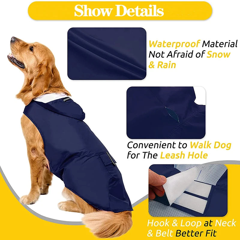 Stay Dry and Stylish: Waterproof Dog Raincoat for All Breeds!